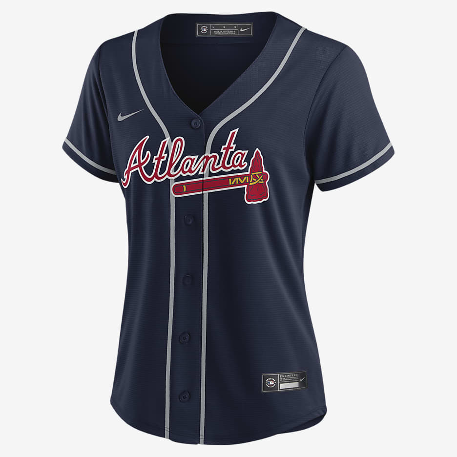 MLB Atlanta Braves Dansby Swanson Women s Replica Baseball Jersey. Nike